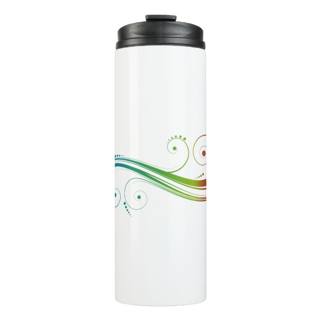 Colorful Swirls Thermal Tumbler (Front)