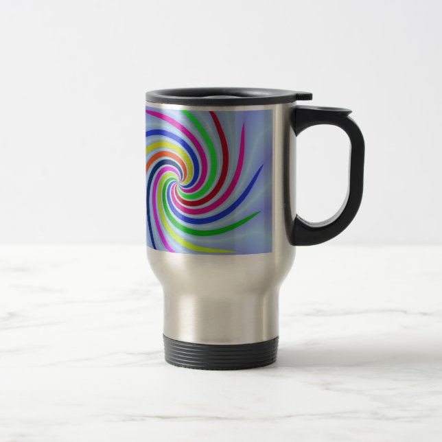 Colorful Swirls Travel Mug (Right)