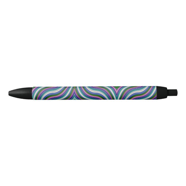 colorful swirly black ink pen (Front)