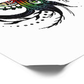 Colorful Swirly Boho Bohemian Mandala Heart Temporary Tattoos (Angled)