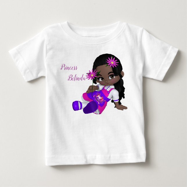 Colorful Swirly Cutie-Pie Baby T-Shirt (Front)