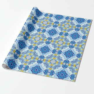 Colorful symmetrical seamless pattern, design in b wrapping paper