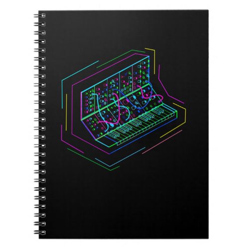 Colorful Synth Keyboard Analog Drum Synthesizer Notebook