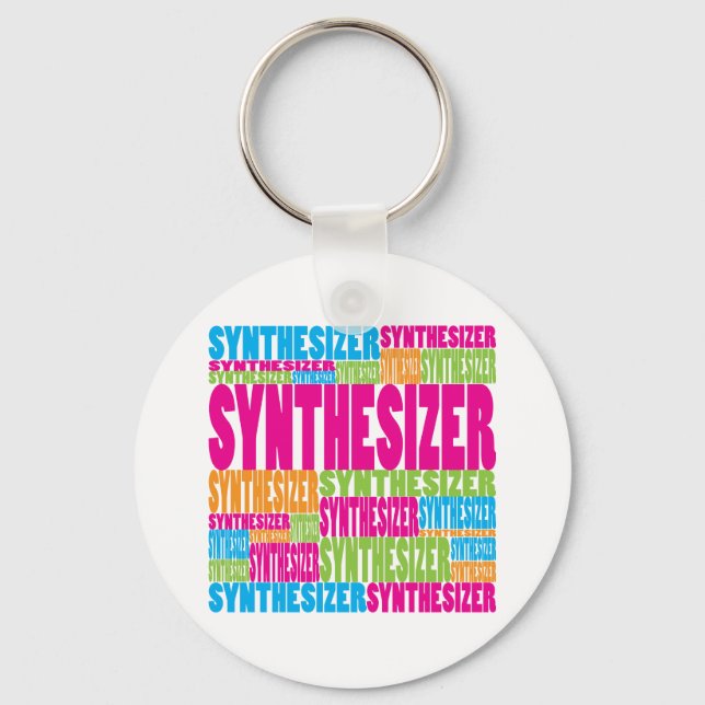 Colorful Synthesizer Keychain (Front)