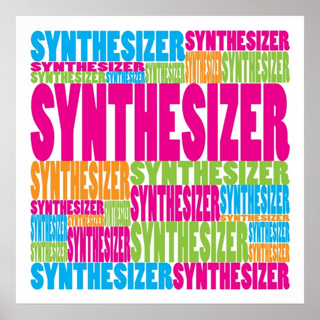 Colorful Synthesizer Poster (Front)
