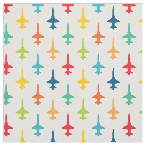 Colorful T_38 Talon Fighter Jet Pattern Primaries Fabric