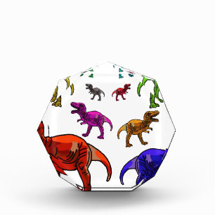 Colorful T-Rex Acrylic Award