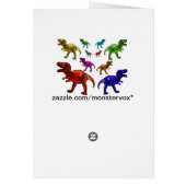 Colorful T-Rex Cards (Back)