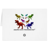 Colorful T-Rex Cards (Back Horizontal)