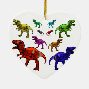 Colorful T-Rex Ornament