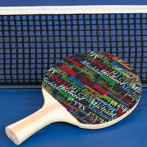 colorful table_tennis players name custom Ping_Pong paddle