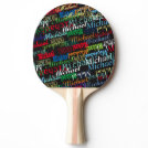 colorful table_tennis player's name custom Ping-Pong paddle colorful table_tennis player's name custom Ping-Pong paddle