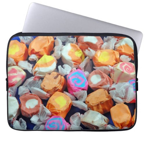 Colorful taffy candy laptop sleeve