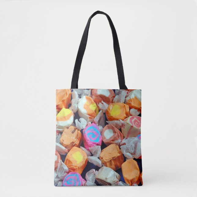 Colorful taffy candy tote bag (Front)