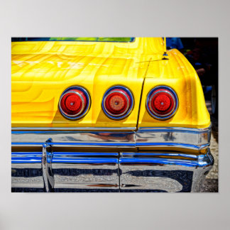 Colorful tail lights poster