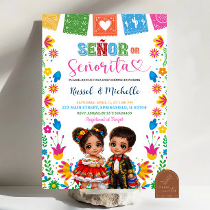 Colorful Talavera Mexican Senor or Senorita Invitation