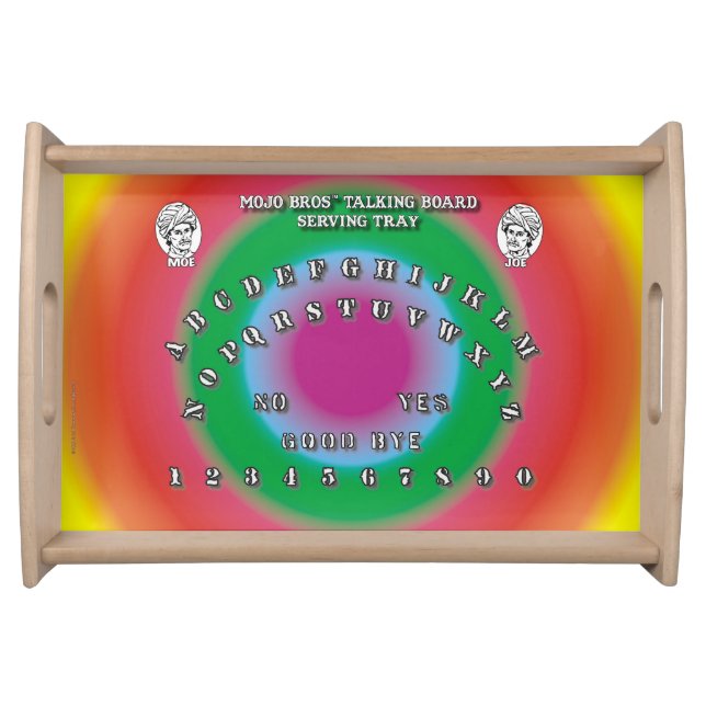 Colorful Talking Board Serving Tray (Front)