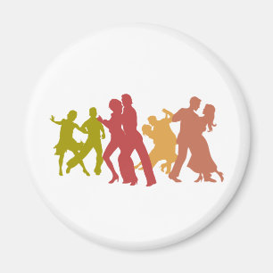 Colorful Tango Dancers Magnet