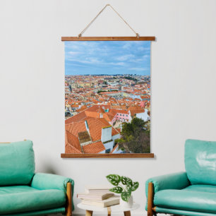 Colorful Tapestry, Lisbon Portugal Europe Hanging Tapestry