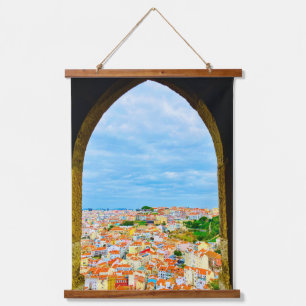 Colorful Tapestry, Lisbon Portugal Europe Hanging Tapestry