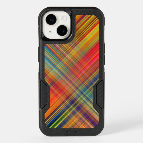 Colorful Tartan Bokeh Pattern OtterBox iPhone 14 Case