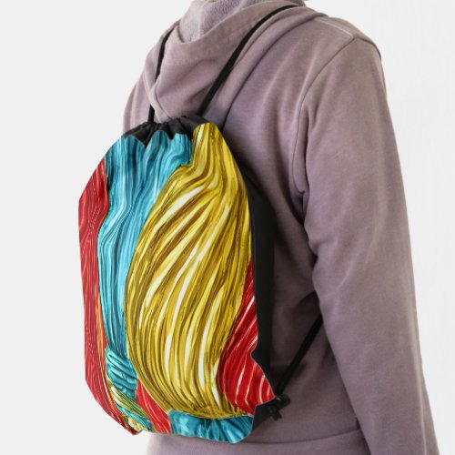 Colorful Tassels Drawstring Bag