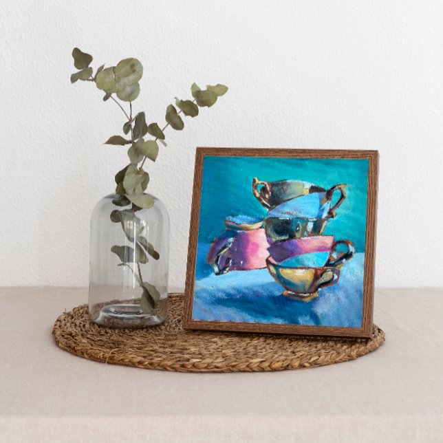 Colorful Tea Cups Poster Print (Creator Uploaded)