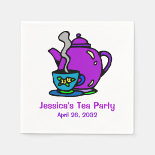 Colorful Tea Party Paper Napkins