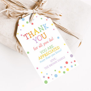 Colorful Teacher Appreciation Favor Tags