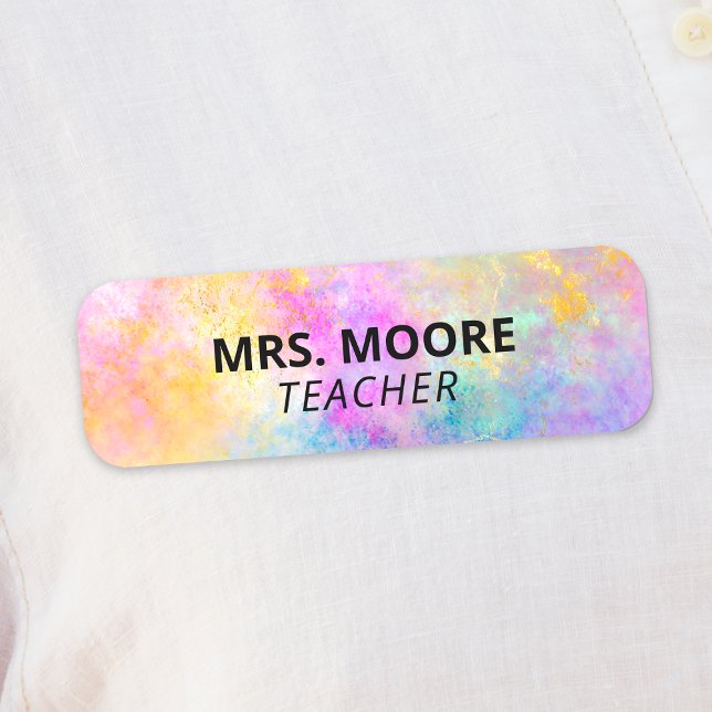 Colorful Teacher ID Safety Pin or Magnetic Clothes Name Tag (Colorful Teacher ID Safety Pin or Magnetic Clothes Name Tag
)