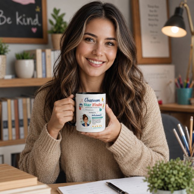Colorful Teacher Spotlight Appreciation Profile Coffee Mug (Colorful Teacher Spotlight Appreciation Profile Coffee Mug
)