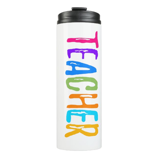 Colorful Teacher Thermal Tumbler (Front)