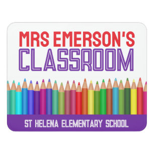 Colorful Teachers Classroom Welcome Door  Door Sign