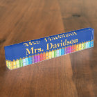 Colorful Teacher's Custom Desk Nameplate