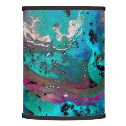 Colorful Teal Abstract Painting  Lamp Shade