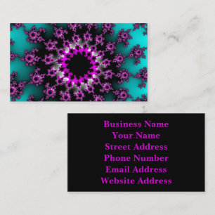Colorful Teal and Black Eye Business Card
