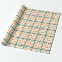 Colorful Teal Plaid Pattern Gift Wrap