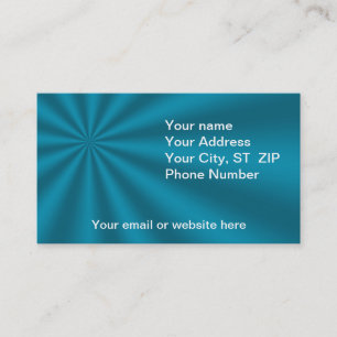 Colorful Teal Starburst Business Cards