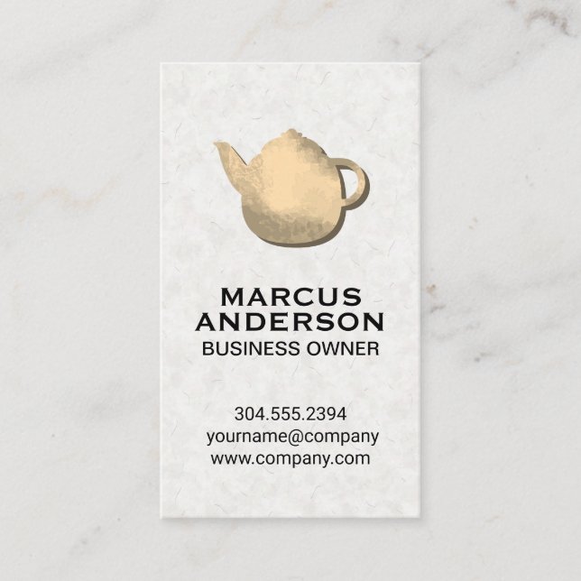 Colorful Teapot | Japanese Paper Business Card (Front)