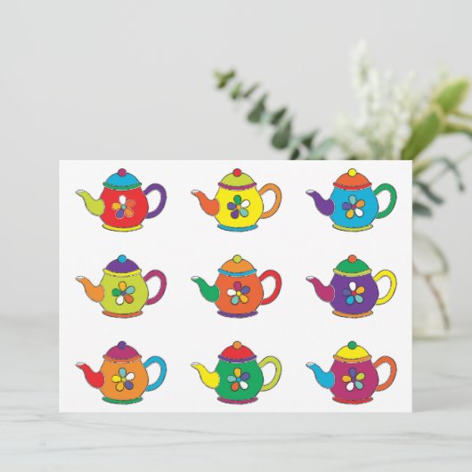 COLORFUL TEAPOTS (Standing Front)