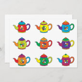 COLORFUL TEAPOTS (Front/Back)