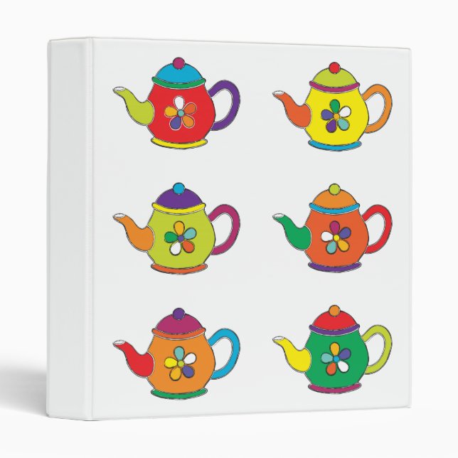 COLORFUL TEAPOTS BINDER (Front/Spine)