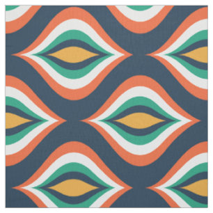 Colorful Teardrops Modern Geometric Pattern Fabric