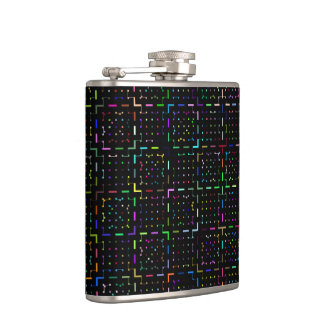 Colorful tech coding electronics pattern flask