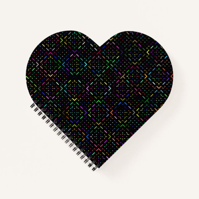 Colorful tech coding electronics pattern  notebook (Front)