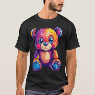 Colorful Teddy Bear With Big Eyes T-Shirt