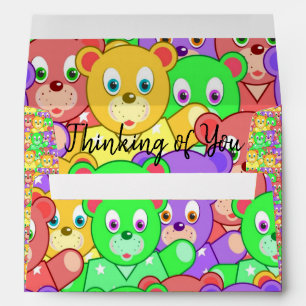 Colorful Teddy Bears Envelope