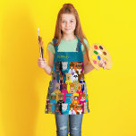 Colorful Teddy Bears with Many Professions Apron<br><div class="desc">Teddy bears have jobs and hobbies too - so many cute teddies posed for this special design. Customize with your own name. Extra points if you spot the famous teddy.</div>