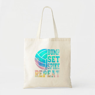 Colorful Teen Girls Volleyball Bump Set Spike Repe Tote Bag