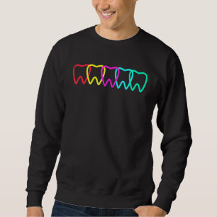 Colorful Teeth Dentist Dental Hygienist Assistant Sweatshirt